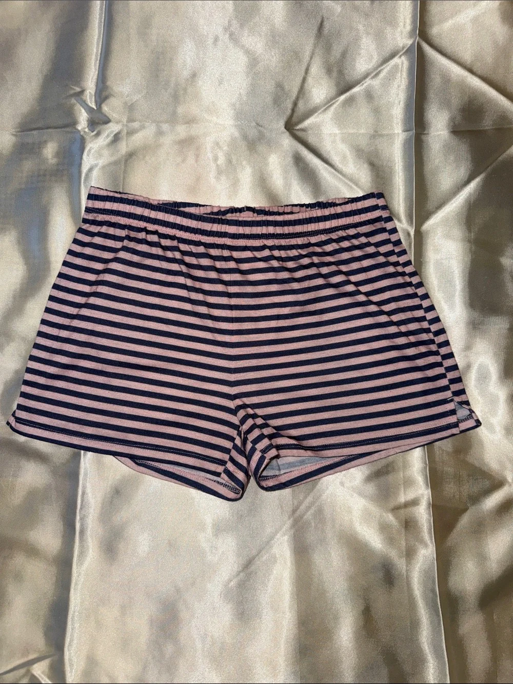 Kids Justice Pink and Blue Striped pajama lounge shorts